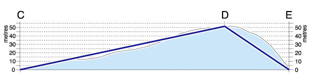 Diagrama amb el perfil topogràfic resultant